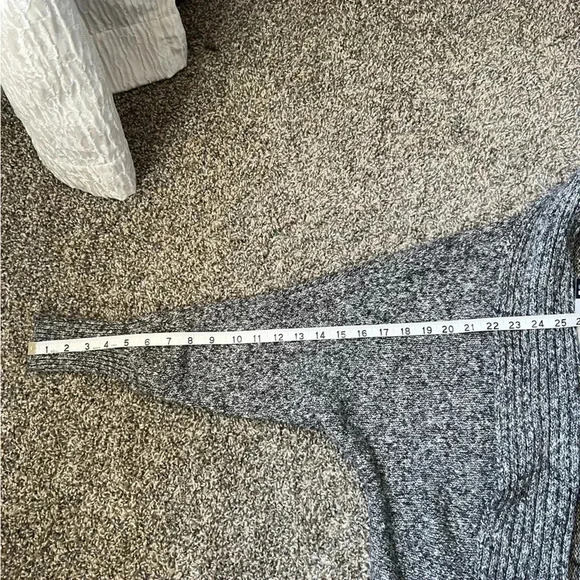 Chaps Gray Cardigan Sweater Gray Oversized Collar Size Small. Nwt - Picture 7 of 8